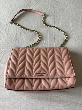 Kate Spade Pink Quilted Chain Crossbody Bag